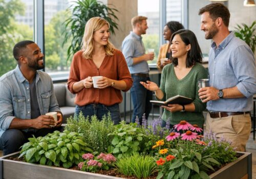 Wie grüne Pausen am Arbeitsplatz Kreativität und Teamgeist auf ein neues Level heben